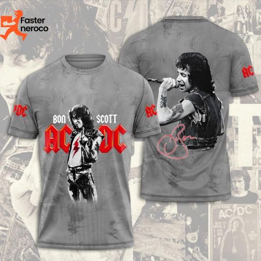 AC DC Bon Scott Signature 3D T-Shirt