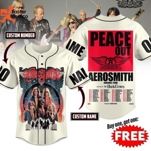 Aerosmith Peace Out Farewell Tour The Black Crowes Baseball Jersey