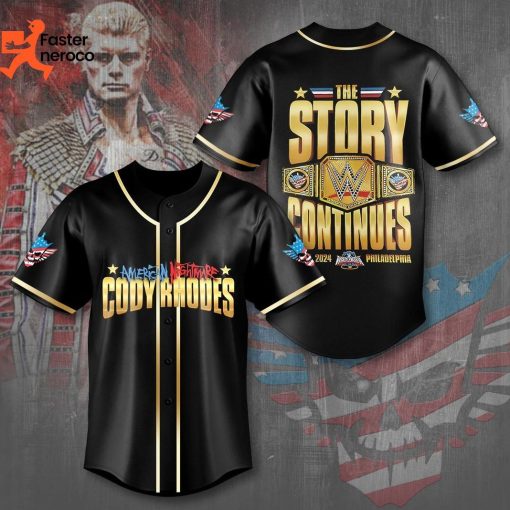 American Nightmare Cody Rhodes The Story Continues 2024 Baseball Jersey