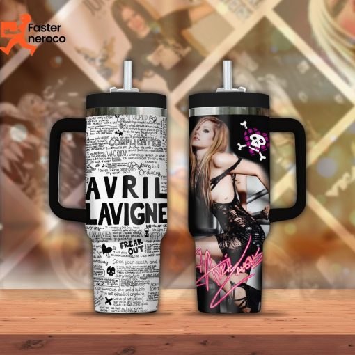 Avril Lavigne Freak Out Tumbler With Handle And Straw