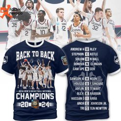 Back To Back NCAA Men Basketball National Champions UConn Huskies 3D T-Shirt