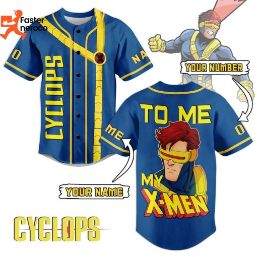 Cyclops  To Me My X-Men Baseball Jersey
