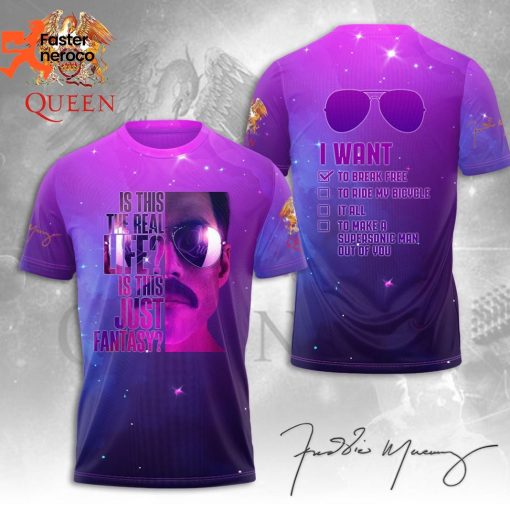 Freddie Mercury Queen Is This The Real Life 3D T-Shirt