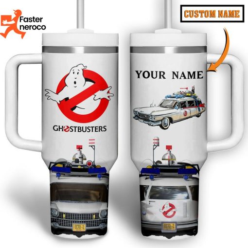 Ghostbusters Custom Name Tumbler With Handle And Straw