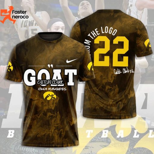 Goat Caitlin Clark 22 Iowa Hawkeyes Design 3D T-Shirt