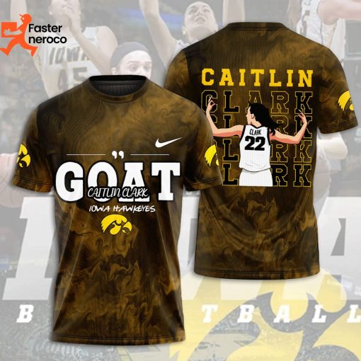 Goat Caitlin Clark Iowa Hawkeyes Design 3D T-Shirt