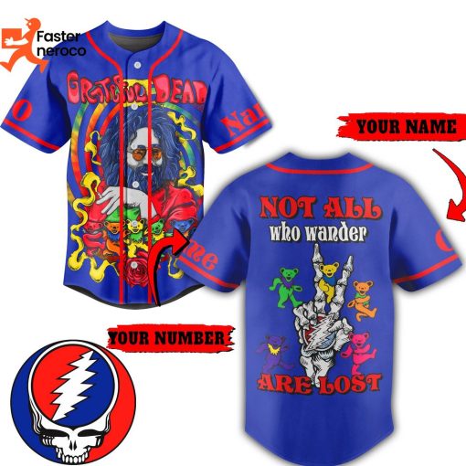 Grateful Dead Not All Who Wander Are Lost Baseball Jersey
