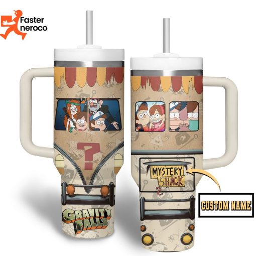 Gravity Falls Mystery Shack Tumbler With Handle And Straw