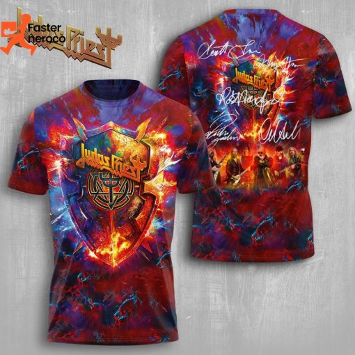Judas Priest Band Signature Design 3D T-Shirt