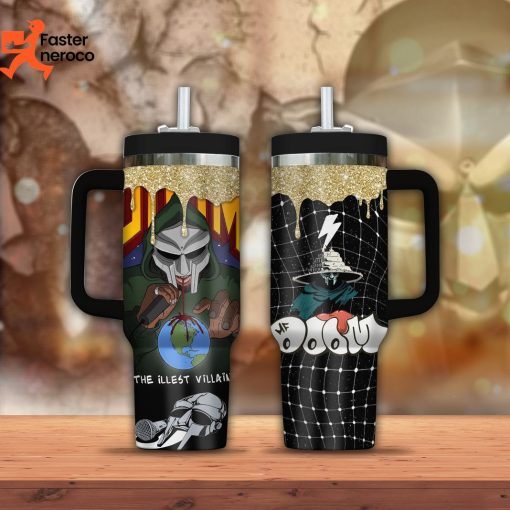 MF Doom The Illest Villain Tumbler With Handle And Straw