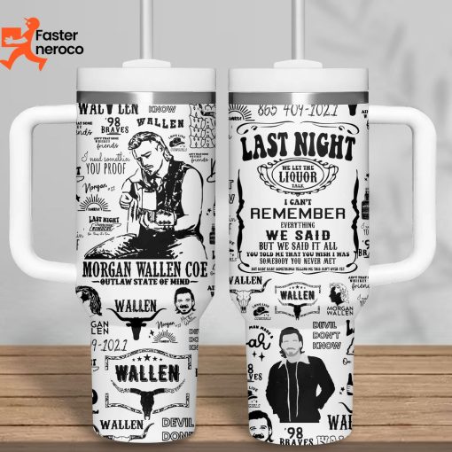 Morgan Wallen Coe Outlaw State Of Mind Tumbler