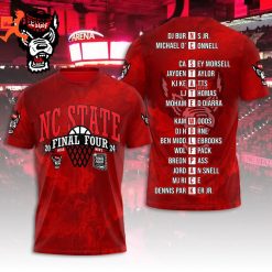 NC State Wolfpack 2024 Final Four NCAA Mens 3D T-Shirt