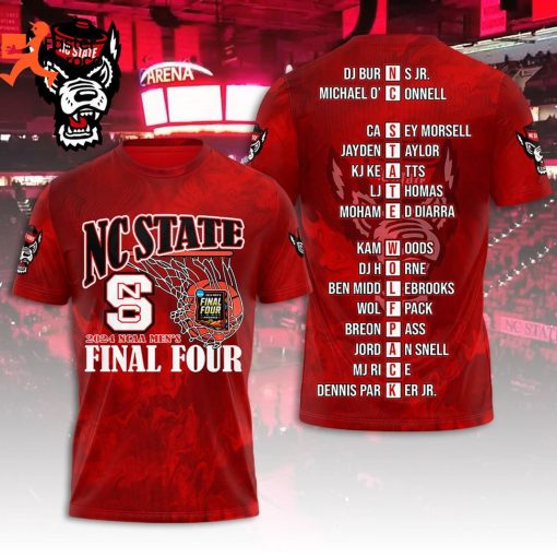 NC State Wolfpack 2024 NCAA Mens Final Four 3D T-Shirt