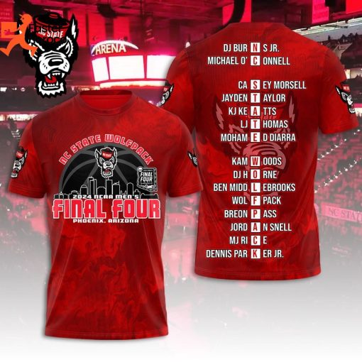 NC State Wolfpack 2024 NCAA Mens Final Four Phoenix Arizona 3D T-Shirt