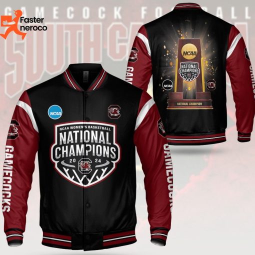 NCAA Women Basketball National Champions 2024 South Carolina Gamecocks Baseball Jacket