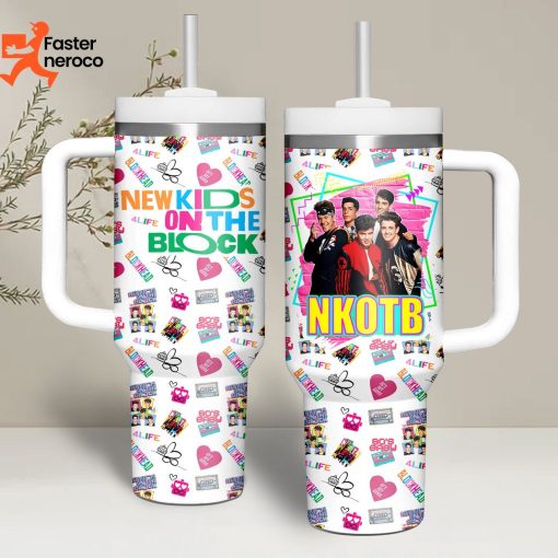 New Kid On The Blocks Tumbler With Handle And Straw