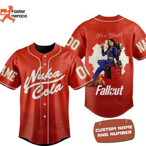 Nuka Cola It A Blast Fallout Baseball Jersey