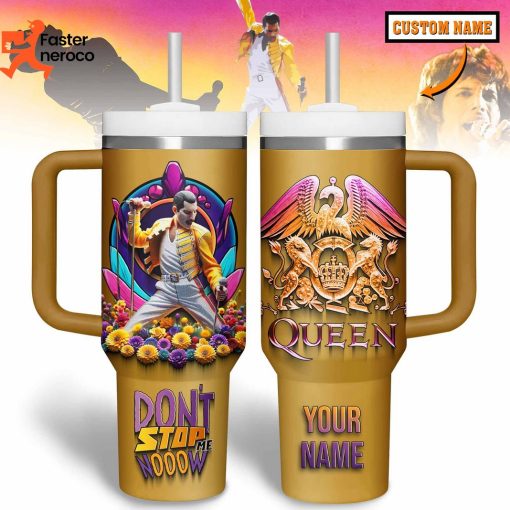 Queen Dont Stop Me Now Tumbler With Handle And Straw