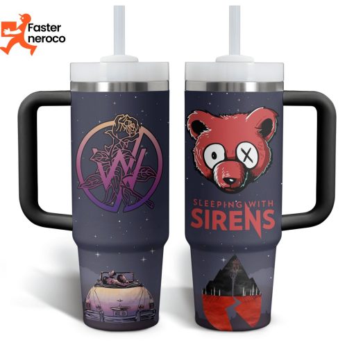 Sleeping With Sirens Tumbler With Handle And Straw