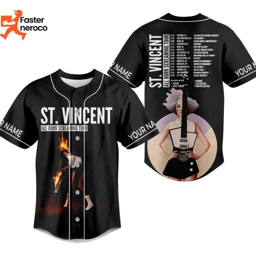 St Vincent All Born Screaming Tour Baseball Jersey