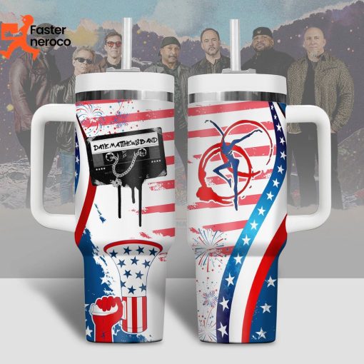 Dave Matthews Band Design Tumbler With Handle And Straw