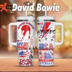 David Bowie Life On Mars Tumbler With Handle And Straw