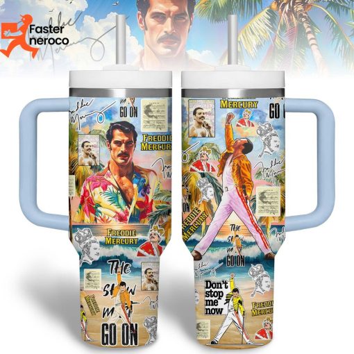 Dont Stop Me Now Freddie Mercury Tumbler With Handle And Straw