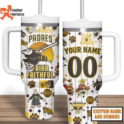 Friar Faithfyl San Diego Padres Tumbler With Handle And Straw