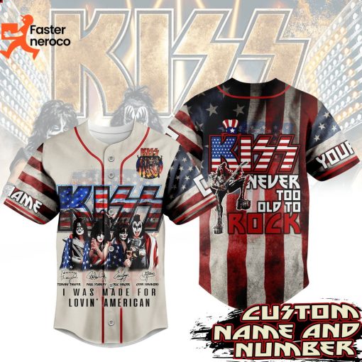 Never Too Old To Rock Signature KISS Band Baseball Jersey