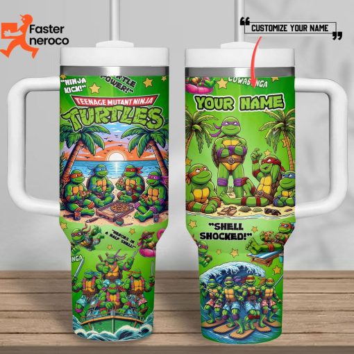 Shell Shocked Teenage Mutant Ninja Turtles Tumbler With Handle And Straw