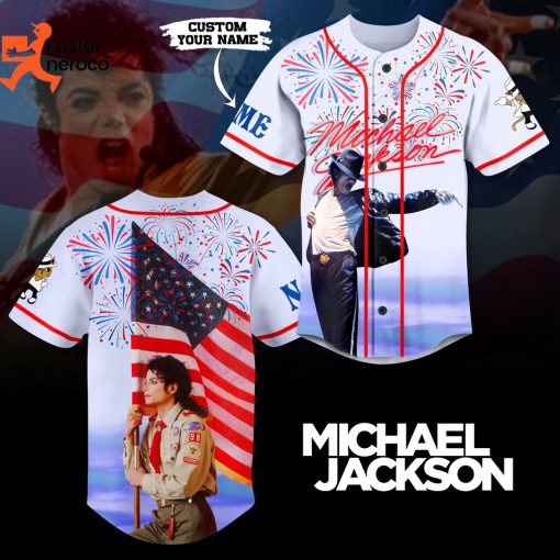 Siganture Michael Jackson Design Baseball Jersey