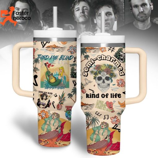 Third Eye Blind Semi-Charmed King Of Life Design Tumbler With Handle And Straw