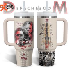 1980-2024 Enjoy The Silence Depeche Mode Band Tumbler With Handle And Straw