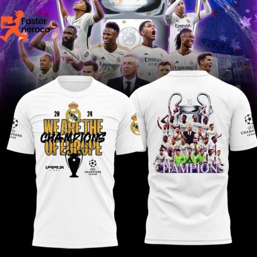 2024 Champions League We Are The Champions Of Europe Real Madrid Design 3D T-Shirt