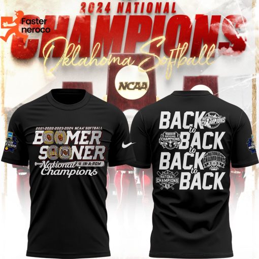 Back To Back To Back To Back Boomer Sooner  Oklahoma Sooners Design 3D T-Shirt