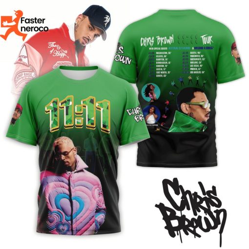 Chris Brown 11 11 Tour 3D T-Shirt