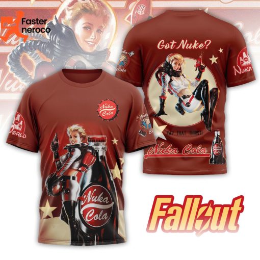 Fallout Nuka Cola Got Nuke Design 3D T-Shirt