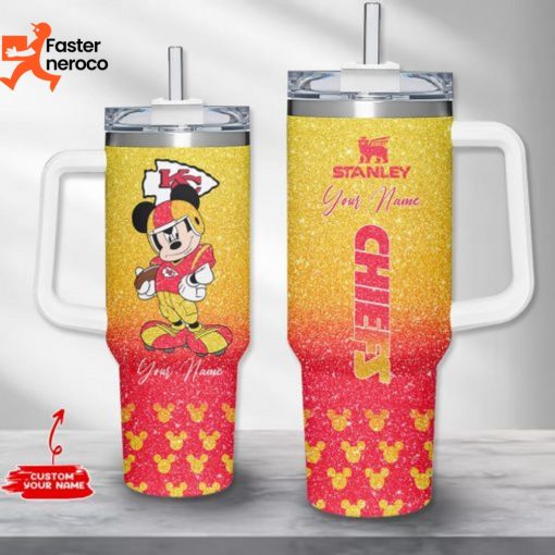 Mickey x Kansas City Chiefs Tumbler With Handle And Straw