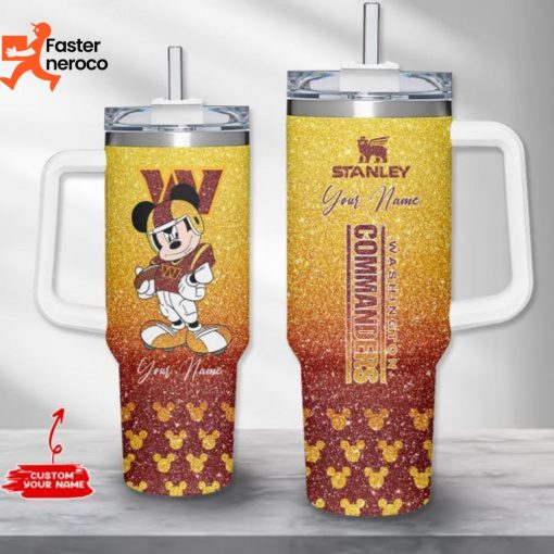 Mickey x Washington Commanders Tumbler With Handle And Straw