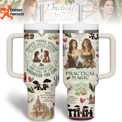 Practical Magic Design Tumbler With Handle And Straw