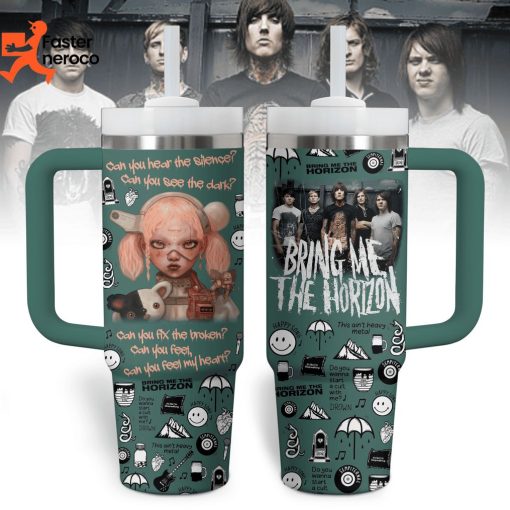 This Aint Heavy Metal Bring Me The Horizon Design Tumbler With Handle And Straw