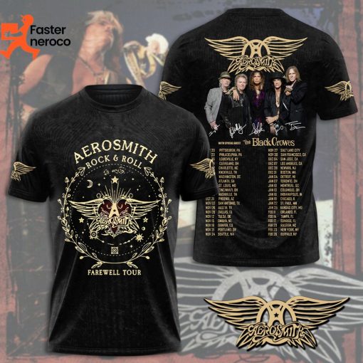 Aerosmith Rock & Roll Farewell Tour 2024 3D T-Shirt