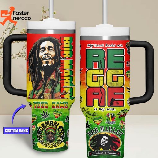 Bob Marley Tumbler With Handle And Straw