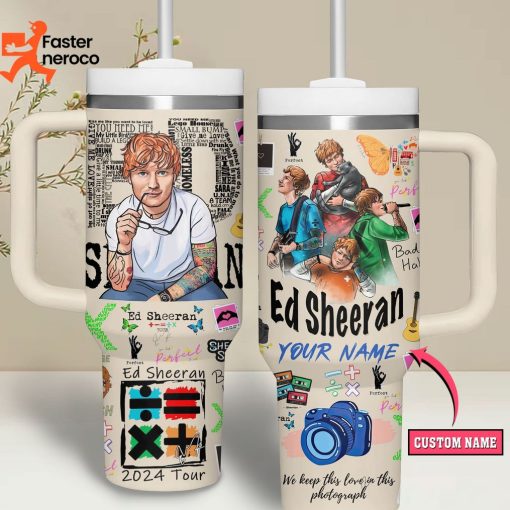 Ed Sheeran 2024 Tour Tumbler With Handle And Straw