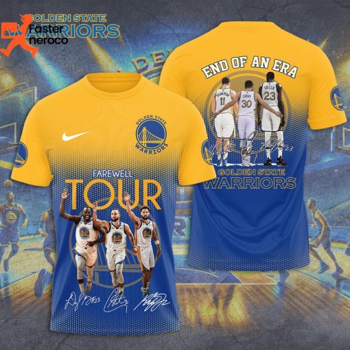 Golden State Warriors Farewell Tour Signature 3D T-Shirt