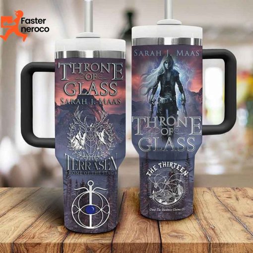 Sarah J. Maas – Throne Of Glass Tumbler With Handle And Straw