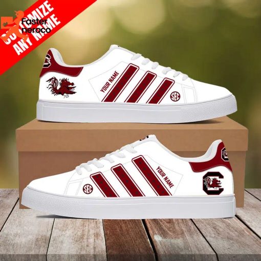 South Carolina Gamecocks SEC Stan Smith Shoes – White