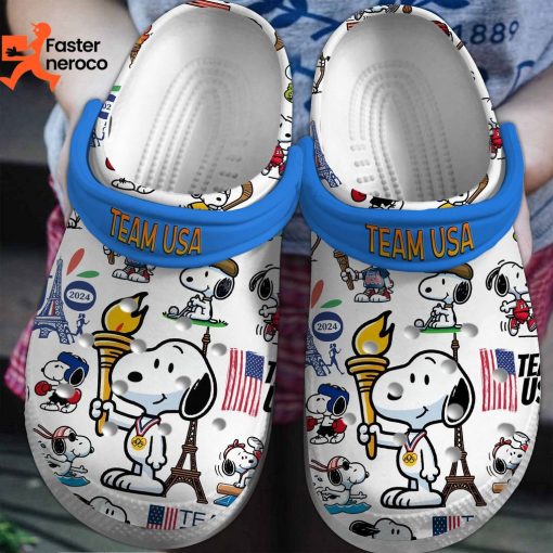 Team USA 2024 Olympics Snoopy Crocs