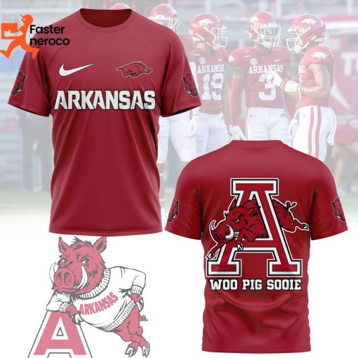 2024 Arkansas Razorbacks Woo Pig Sooie Design 3D T-Shirt