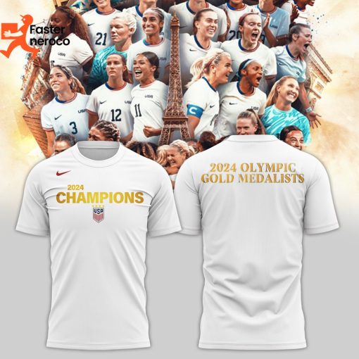 2024 Gold Medal Olympic USA Womens Soccer 3D T-Shirt